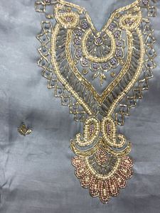 Elegant blue Kurta Set with Intricate Embroidery