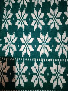 Cozy Snowflake Knit Sweater (Handmade)