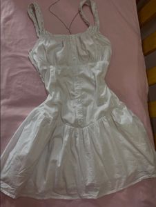 Chic White Button-Up Sundress