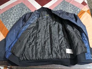 Men's Blue Ombre Bomber Jacket