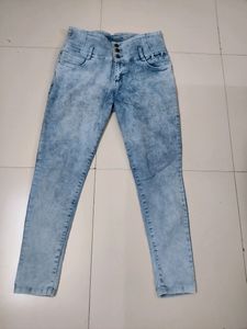 Slimfit High Waist ☁ Skye Blue Jens