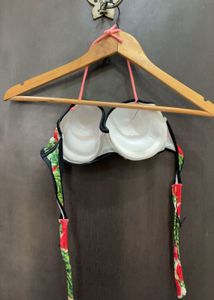 Watermelon Print Bandeau Bikini Top