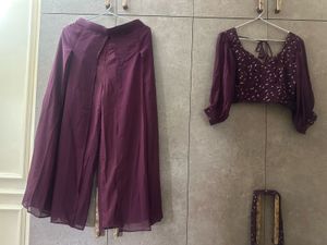Purple Blouse And Plazoo