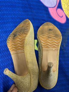 partywear golden heels bellie