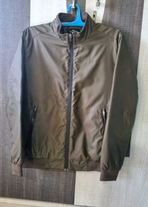 PARK AVENUE SOLID BOMBER JACKET OLIVE GREEN