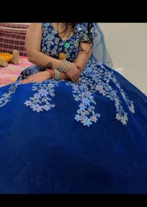 Stunning Blue Floral Ethnic Gown