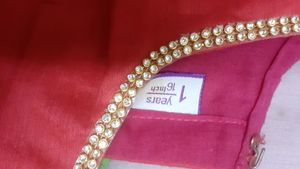 Pink With Green Pavadai Sattai