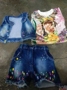 Girls' Denim Outfit Set
