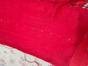 Royal Red Elegance – Golden Border Saree