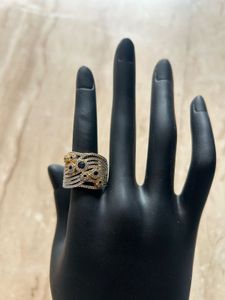 Statement Ring with Gemstones blue sapphire