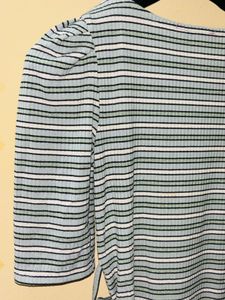 Striped Midi Dress With tag