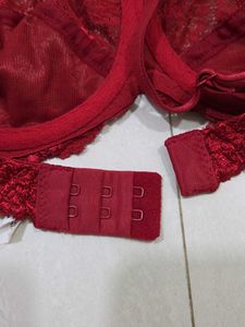 Red Lace Bra &amp; Panty Set