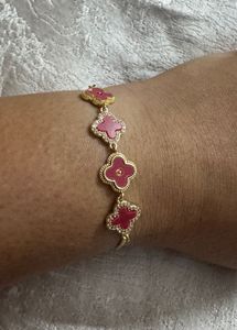 Red Clover Charm Bracelet