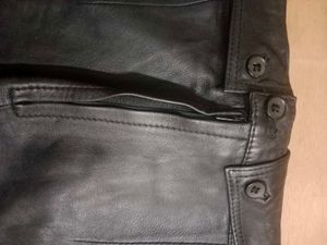 Black Leather Mini Skirt with Belt