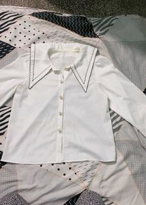 White Shirt for Women with Stylish Collar