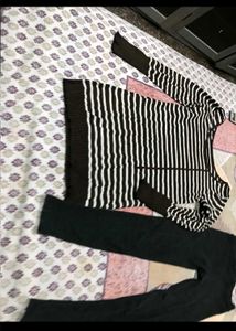 Striped Long Sleeve  sweater and winter stock