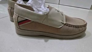 Beige &amp; Cream Boys Loafers