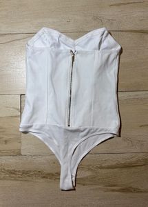 White Strapless Bodysuit