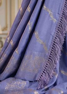 Elegant Lavender Saree with Gold Print