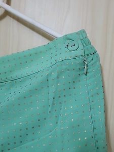 Elegant Teal Palazzos with Gold Border