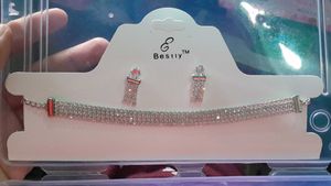 Sparkling Choker & Earring Set