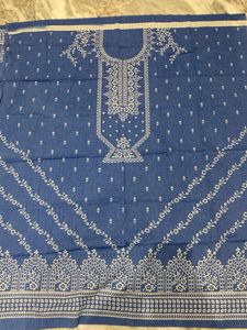 Blue &amp; White Dress Material