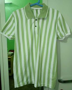 boys Striped Polo Shirt light green 34 inch