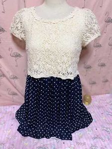 Chic Lace &amp; Polka Dot Dress