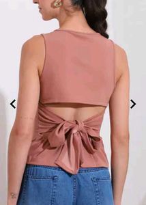 Shein Sleeveless Back Cut-Out Top