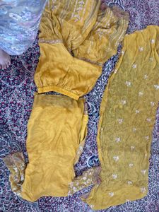 NEW MUSTARD GHARARA for weddings
