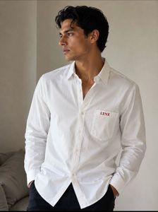 Classic White LYNX Button-Down Shirt