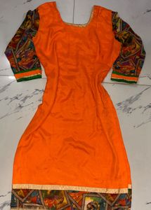 Elegant Orange Kurta with Palazzo Pants