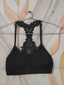 Black Lace Sports Bra