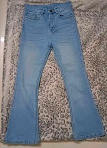 Light Blue Bell Bottom Jeans