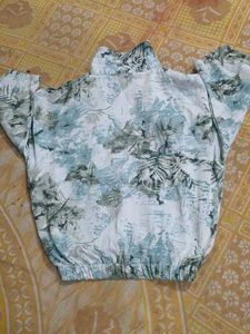 Floral Print Bomber Jacket