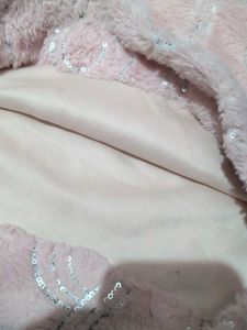 Cute Pink Faux Fur Baby top