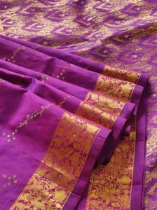 Beautiful Purple kanchipuram Silk Saree