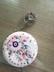 Compact Mirror with Keychain