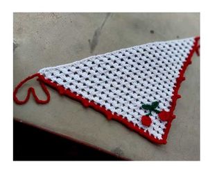Handmade Crochet Cherry bandana