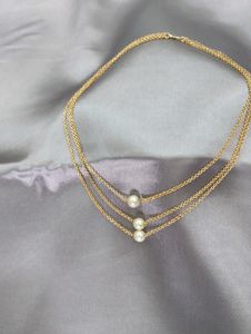 Stylish 3 Layer Chain With Pearl
