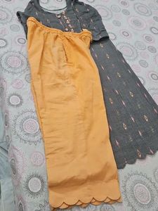 Elegant Grey Kurta Set with  Pant