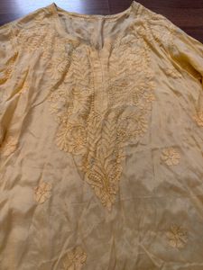 Beautiful Yellow Chikankari Kurta