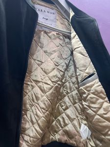 Zara Man Black Bomber Jacket