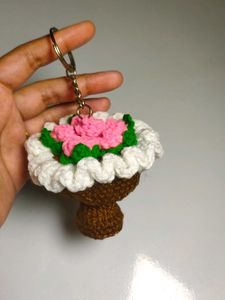 Handmade Crochet bouquet Keychain