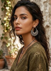 New Boho Tribal Hoop Earrings