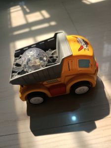 Yellow Toy Truck with Lights