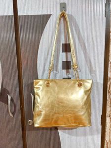 Chic Quilted Gold Handbag