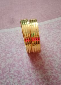 2 New 1grm Gold Polish Bangle