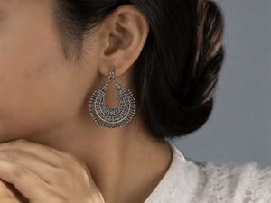 Oxidized Silver Earrings for Women |