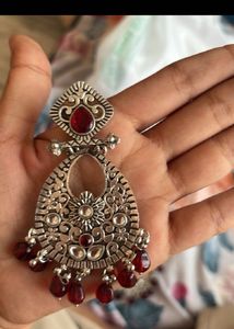 Stunning Oxidized Silver Dangle Earrings